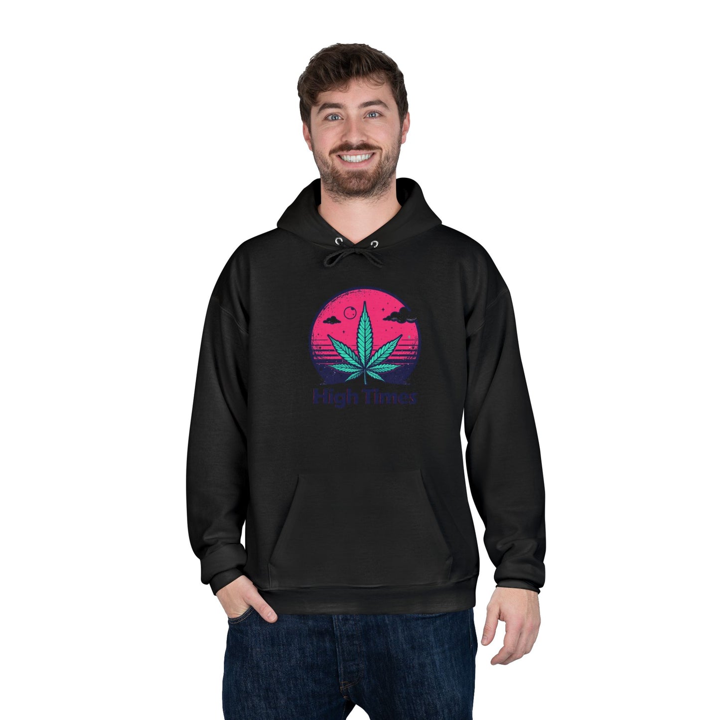 Eco-Friendly High Times Pullover Hoodie - Cannabis Vibes for Everyday Comfort