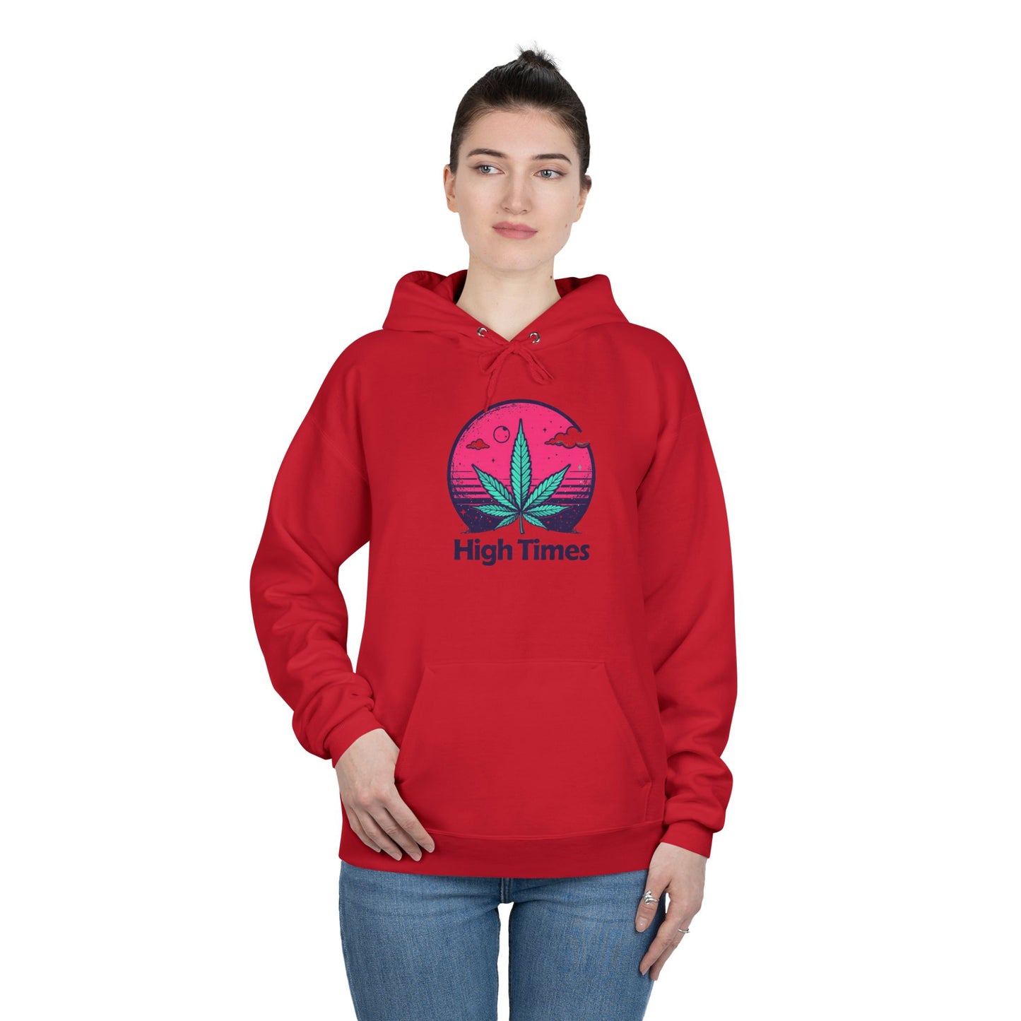 Eco-Friendly High Times Pullover Hoodie - Cannabis Vibes for Everyday Comfort