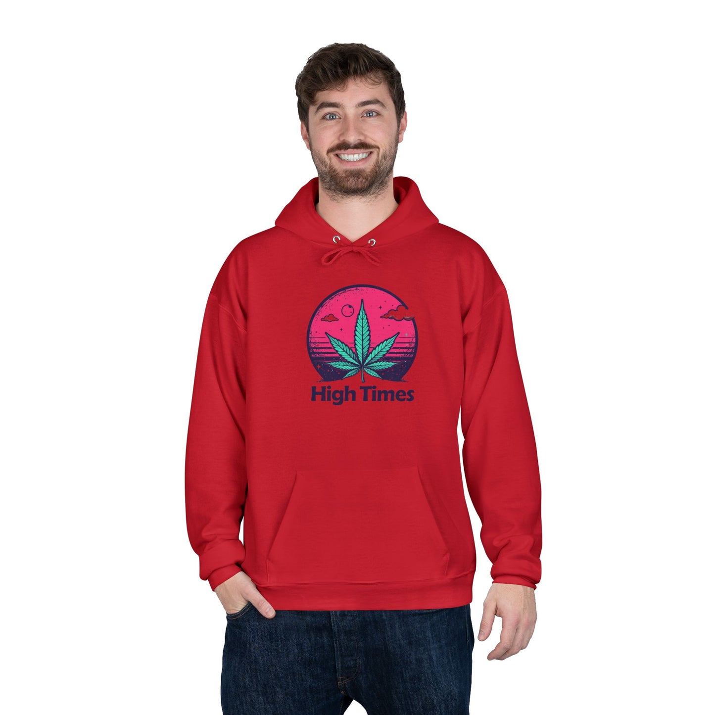 Eco-Friendly High Times Pullover Hoodie - Cannabis Vibes for Everyday Comfort