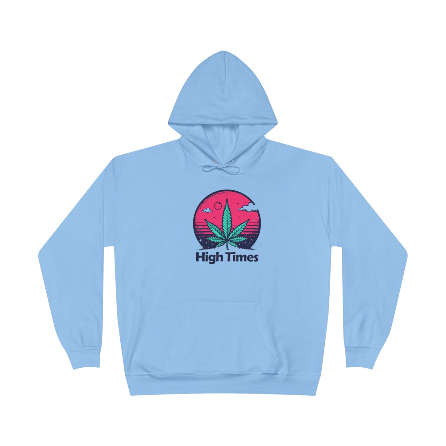 Eco-Friendly High Times Pullover Hoodie - Cannabis Vibes for Everyday Comfort
