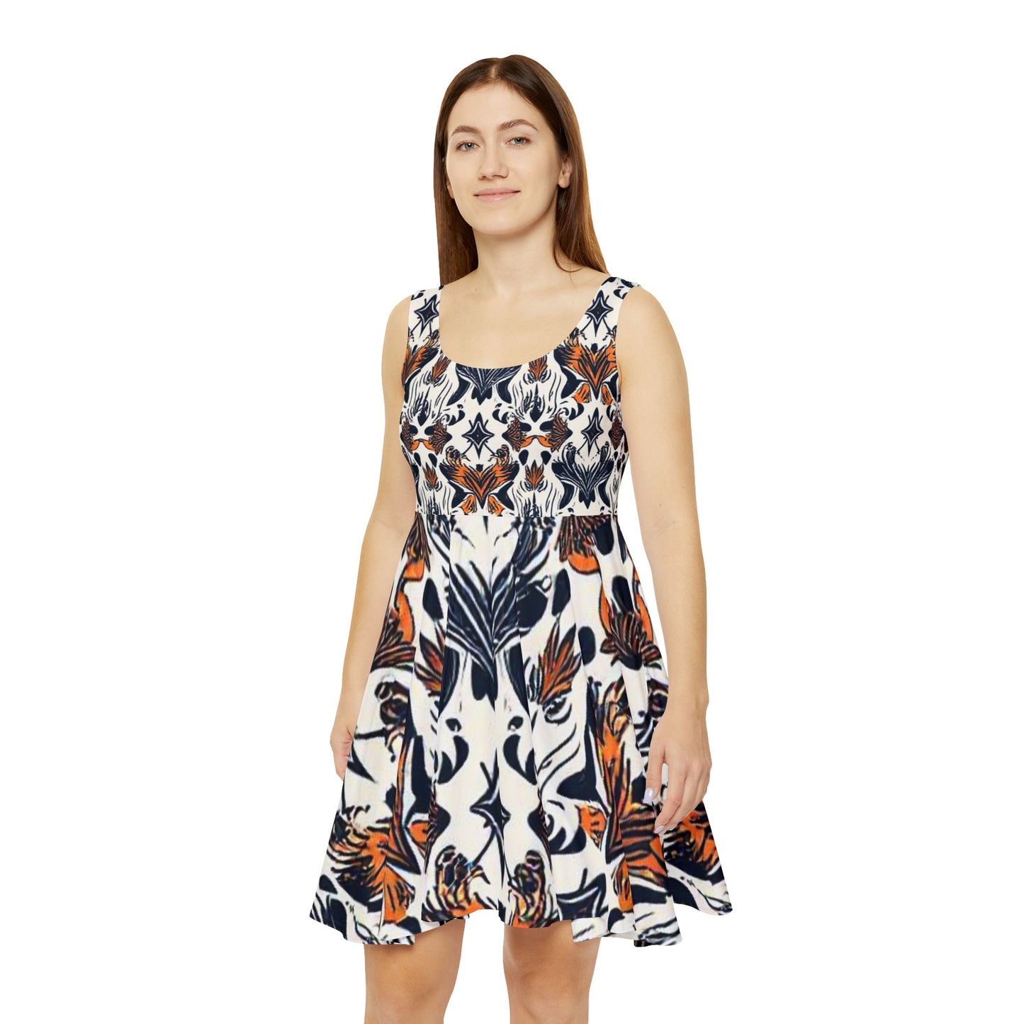 Floral Print Women's Skater Dress - Stylish, Comfortable Summer Fashion
