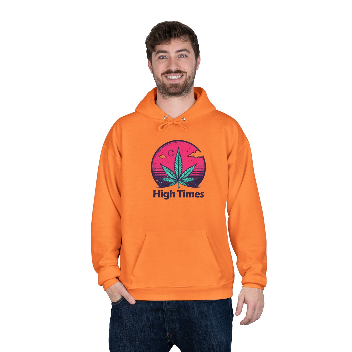 Eco-Friendly High Times Pullover Hoodie - Cannabis Vibes for Everyday Comfort