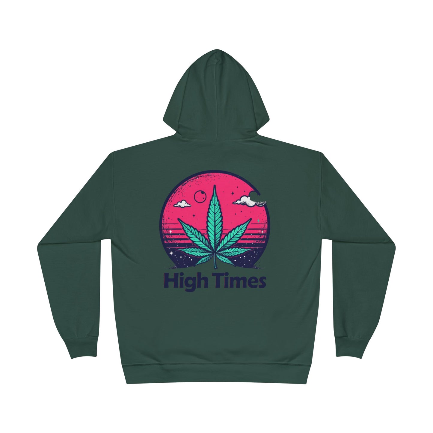 Eco-Friendly High Times Pullover Hoodie - Cannabis Vibes for Everyday Comfort
