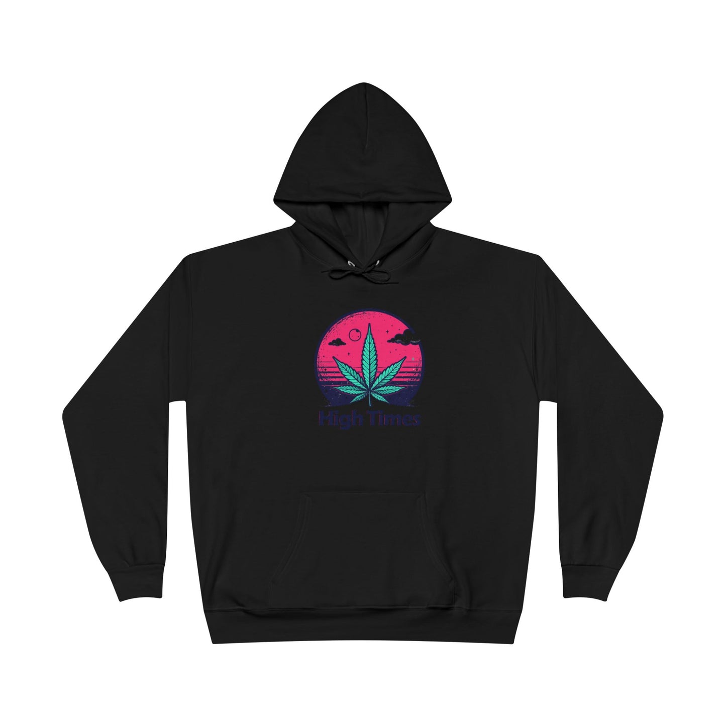 Eco-Friendly High Times Pullover Hoodie - Cannabis Vibes for Everyday Comfort