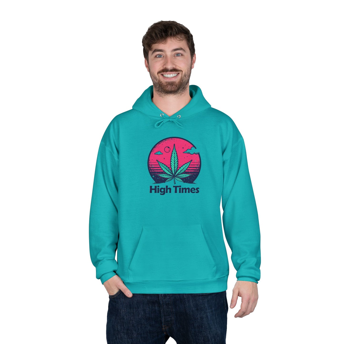 Eco-Friendly High Times Pullover Hoodie - Cannabis Vibes for Everyday Comfort