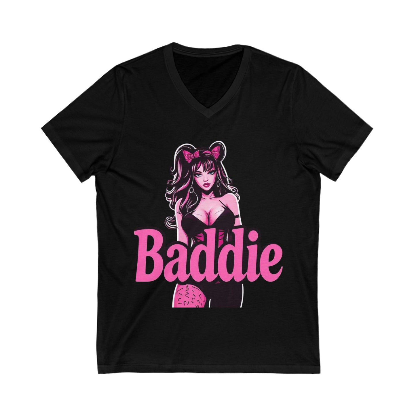 Baddie V-Neck Tee for Confident Fashion Lovers