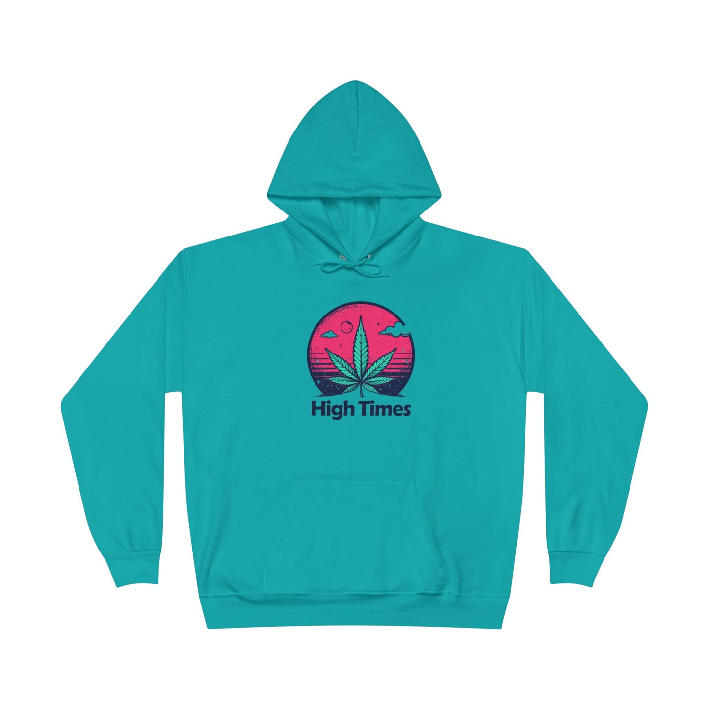 Eco-Friendly High Times Pullover Hoodie - Cannabis Vibes for Everyday Comfort