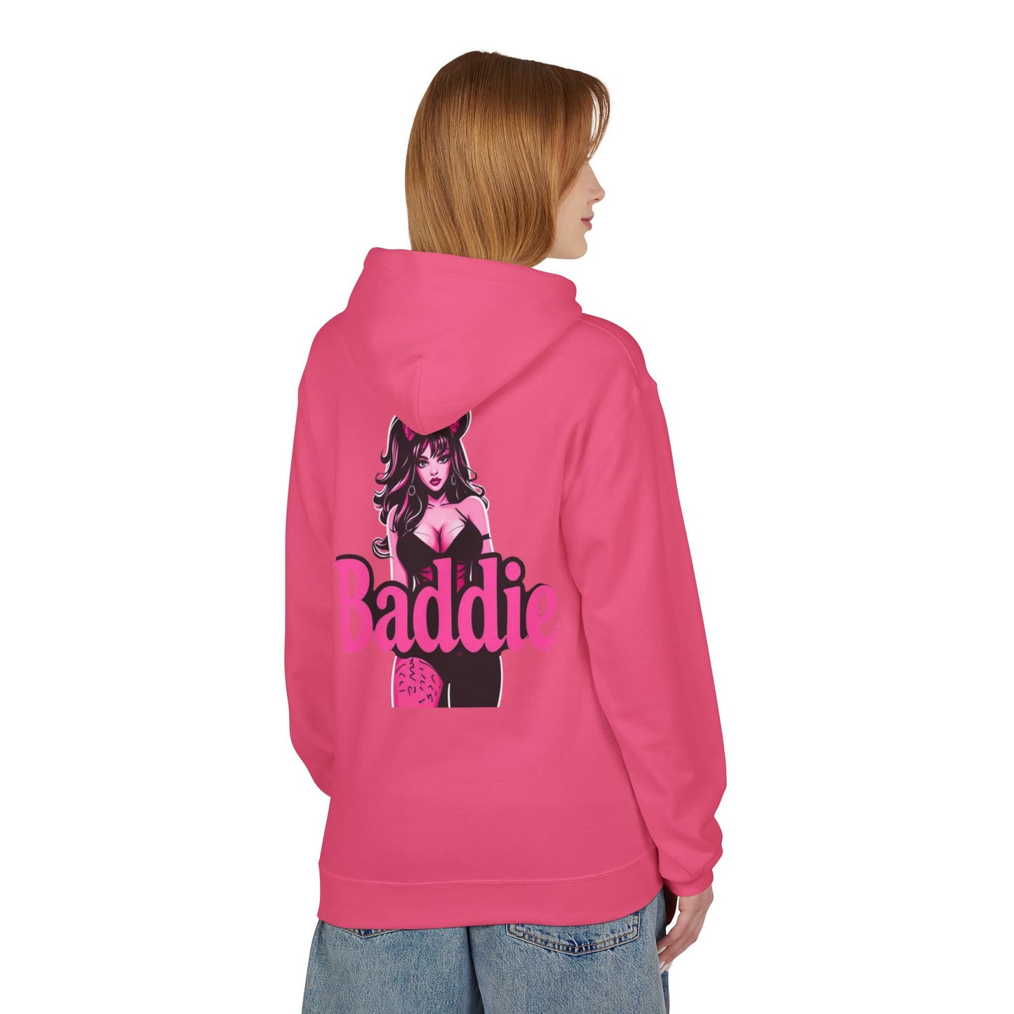 Baddie Hoodie — Retro Pinup Graphic Pullover for Trendy Streetwear