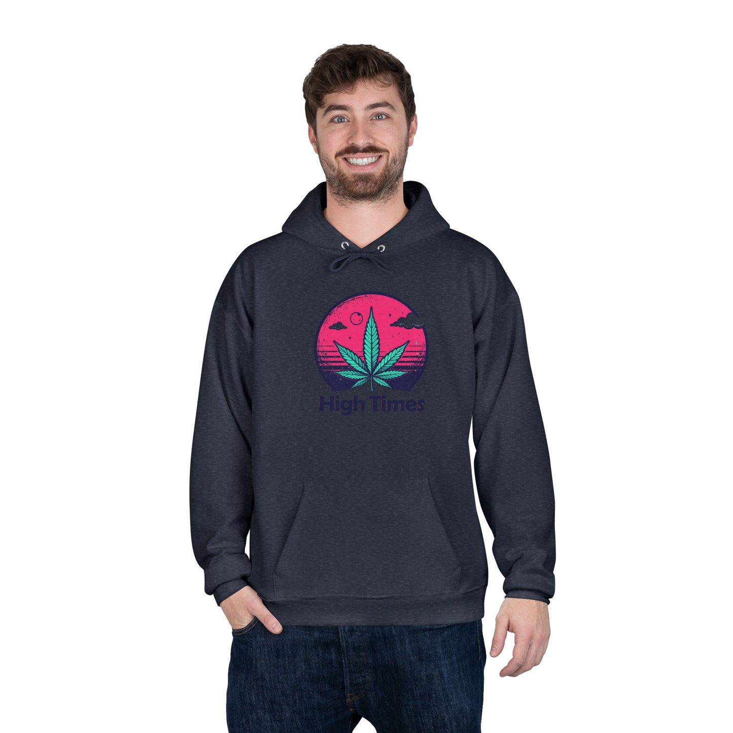 Eco-Friendly High Times Pullover Hoodie - Cannabis Vibes for Everyday Comfort