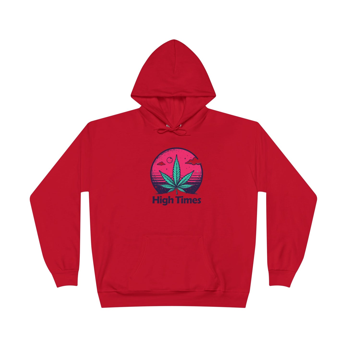 Eco-Friendly High Times Pullover Hoodie - Cannabis Vibes for Everyday Comfort