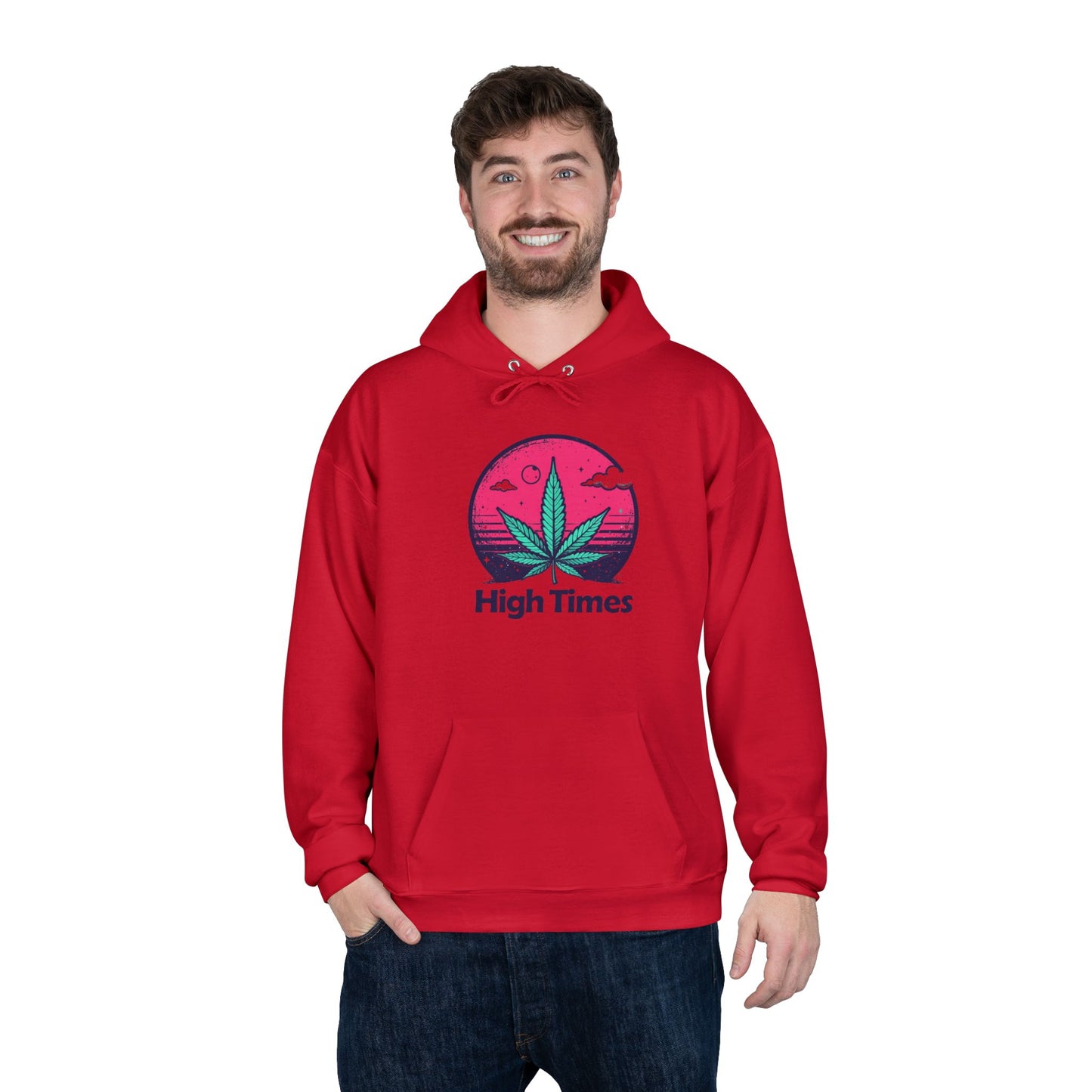 Eco-Friendly High Times Pullover Hoodie - Cannabis Vibes for Everyday Comfort