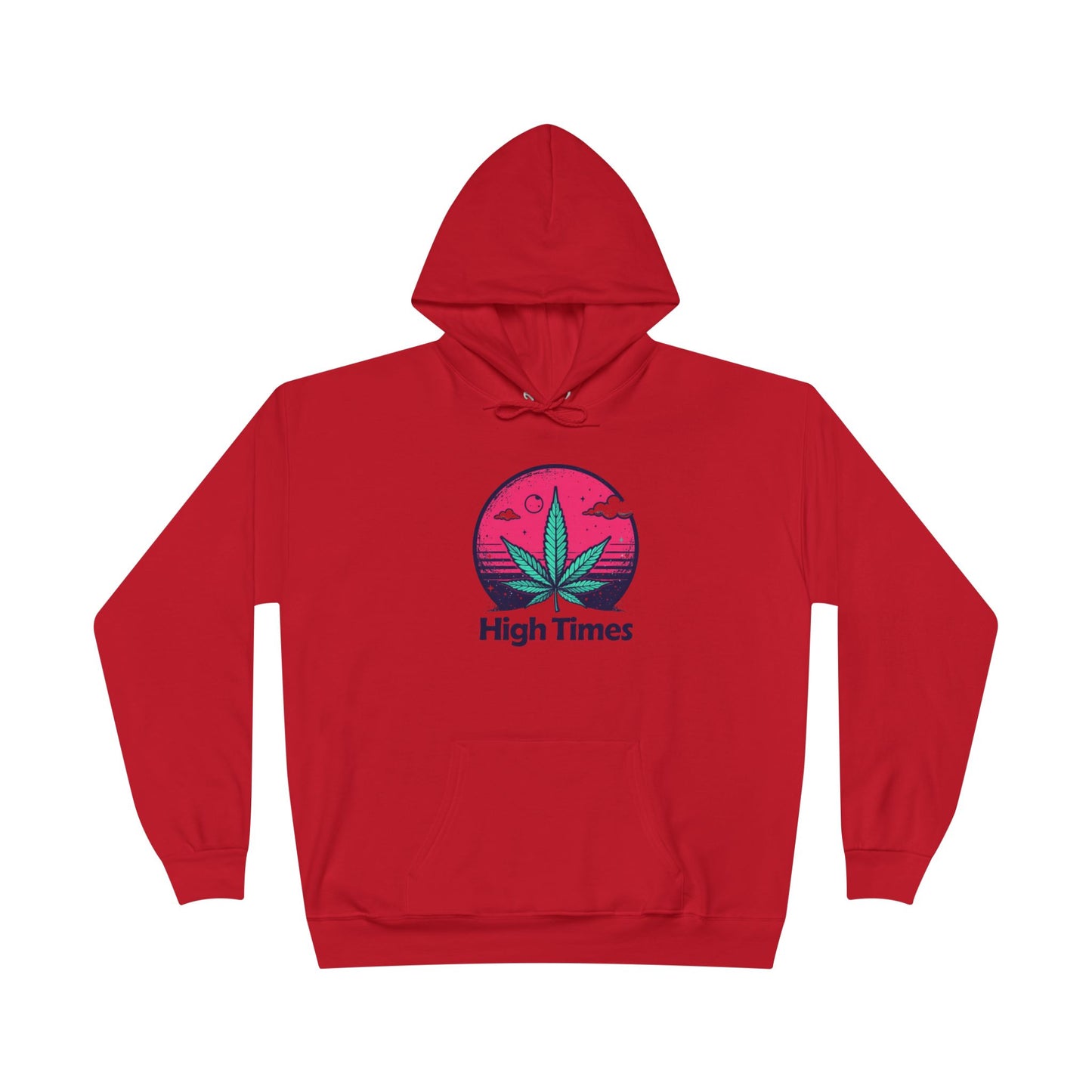 Eco-Friendly High Times Pullover Hoodie - Cannabis Vibes for Everyday Comfort