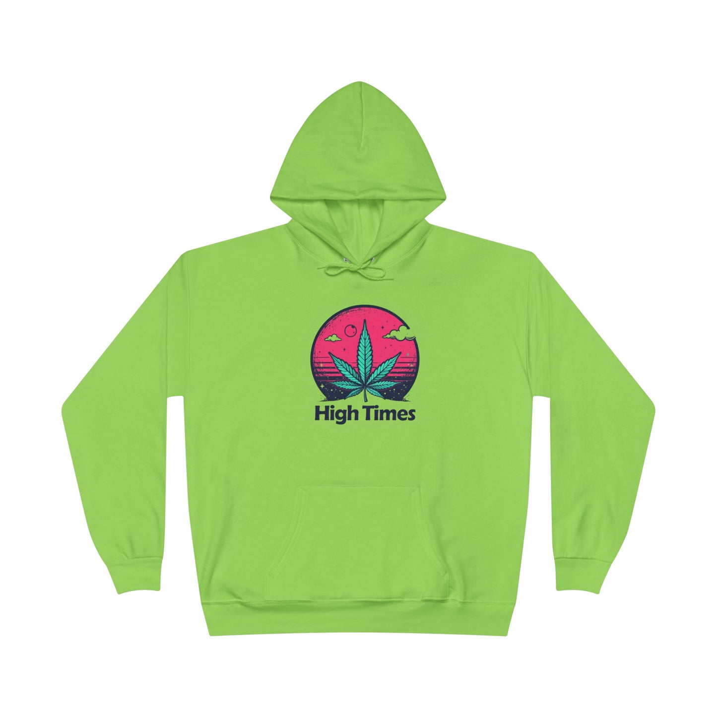 Eco-Friendly High Times Pullover Hoodie - Cannabis Vibes for Everyday Comfort