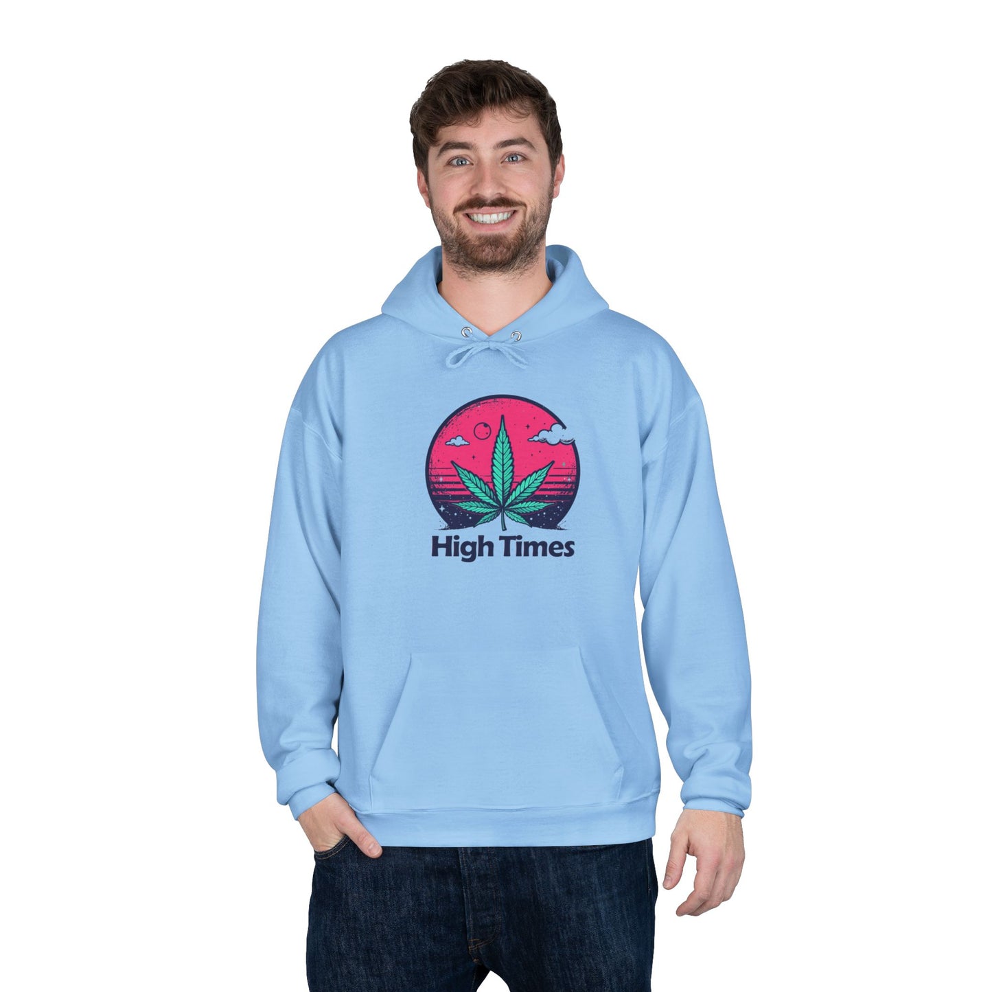 Eco-Friendly High Times Pullover Hoodie - Cannabis Vibes for Everyday Comfort
