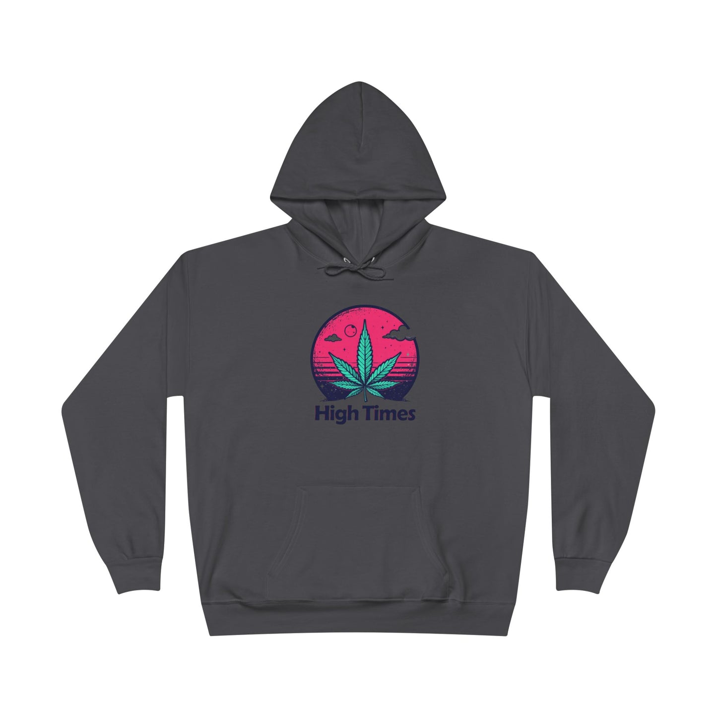 Eco-Friendly High Times Pullover Hoodie - Cannabis Vibes for Everyday Comfort