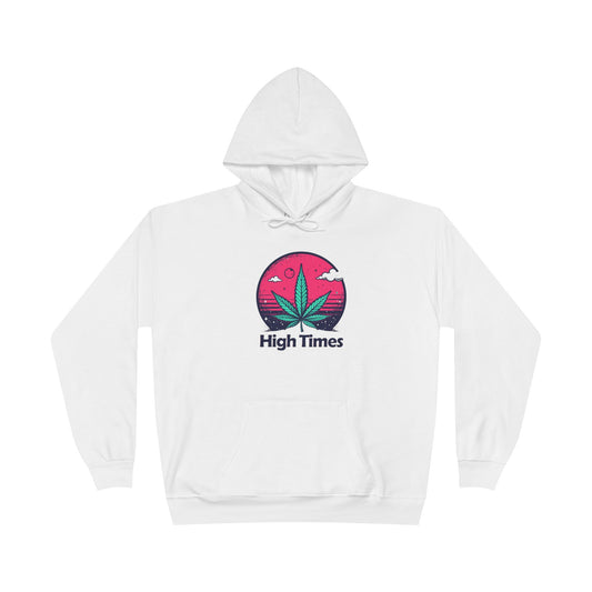 Eco-Friendly High Times Pullover Hoodie - Cannabis Vibes for Everyday Comfort