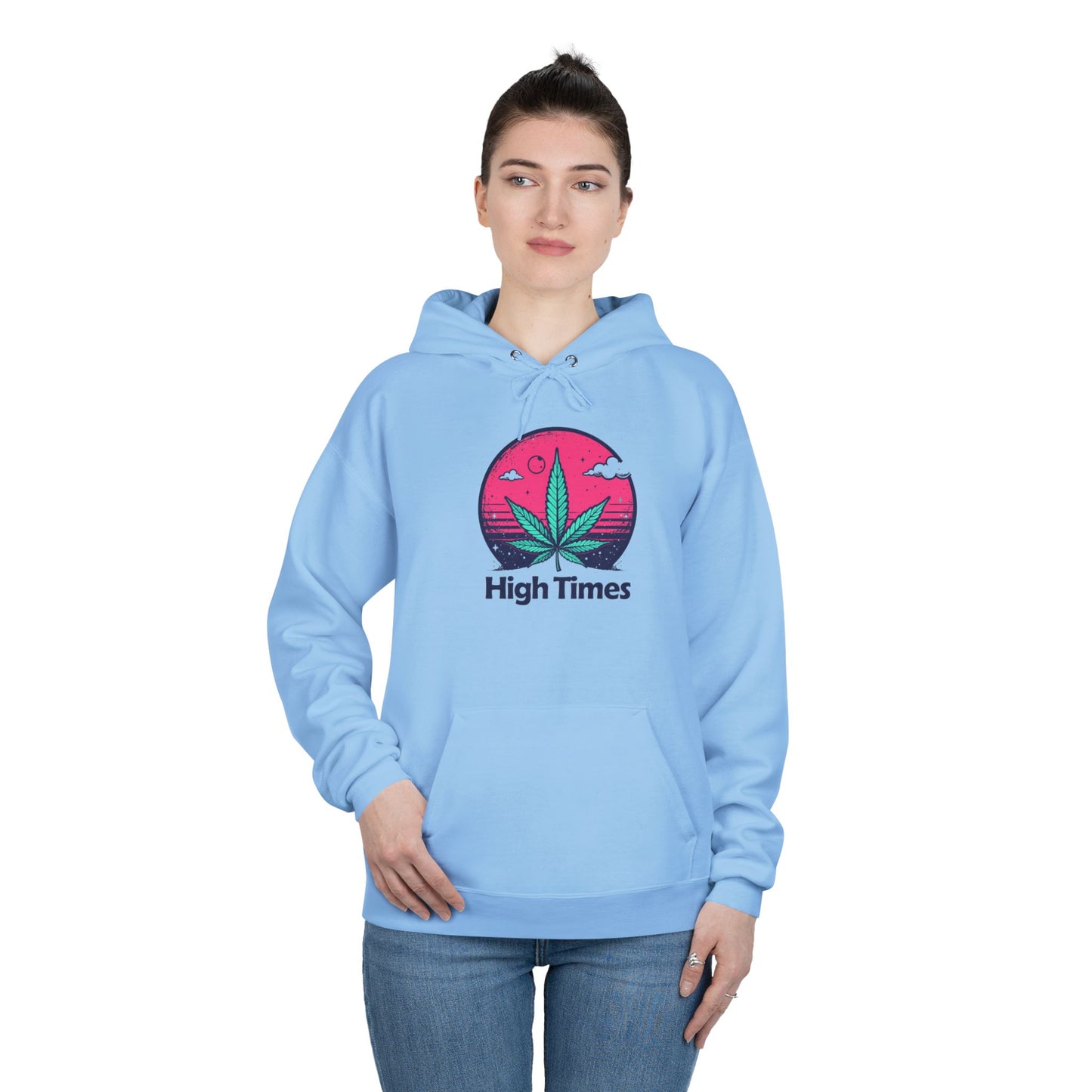 Eco-Friendly High Times Pullover Hoodie - Cannabis Vibes for Everyday Comfort
