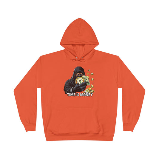 Eco-Friendly Money Motivator Hoodie for Entrepreneurs - "Time is Money" Design