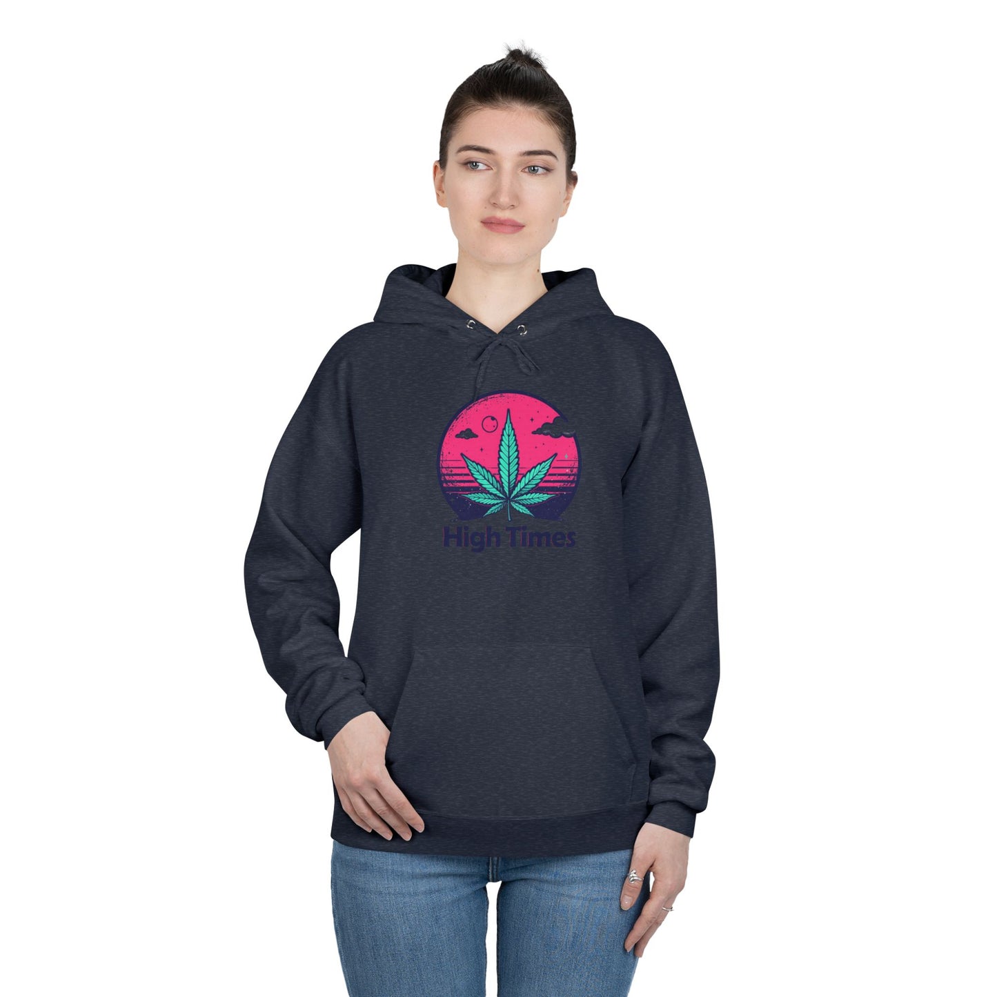 Eco-Friendly High Times Pullover Hoodie - Cannabis Vibes for Everyday Comfort