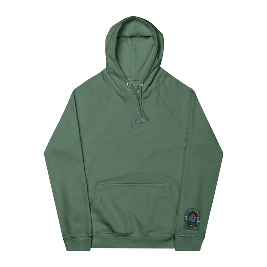 Eco-Friendly Cannabis Leaf Embroidered Hoodie