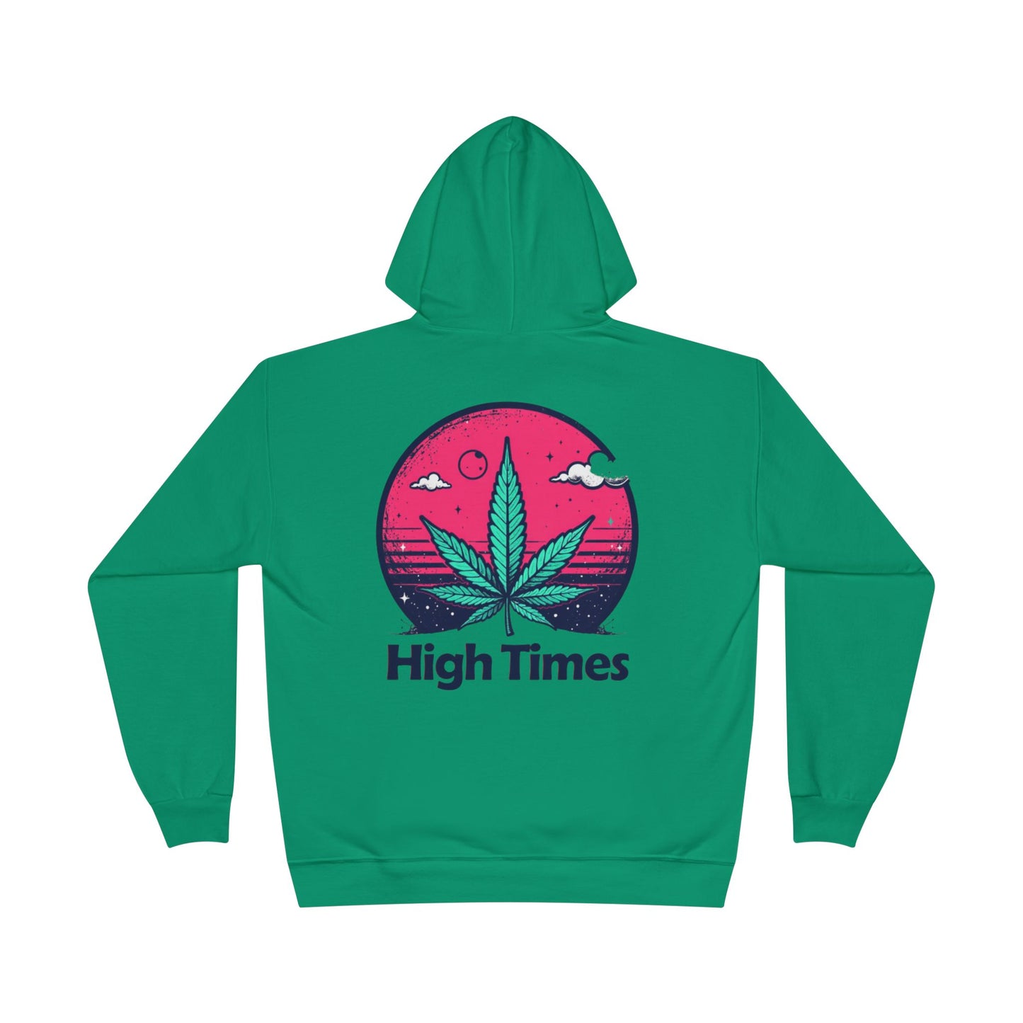 Eco-Friendly High Times Pullover Hoodie - Cannabis Vibes for Everyday Comfort