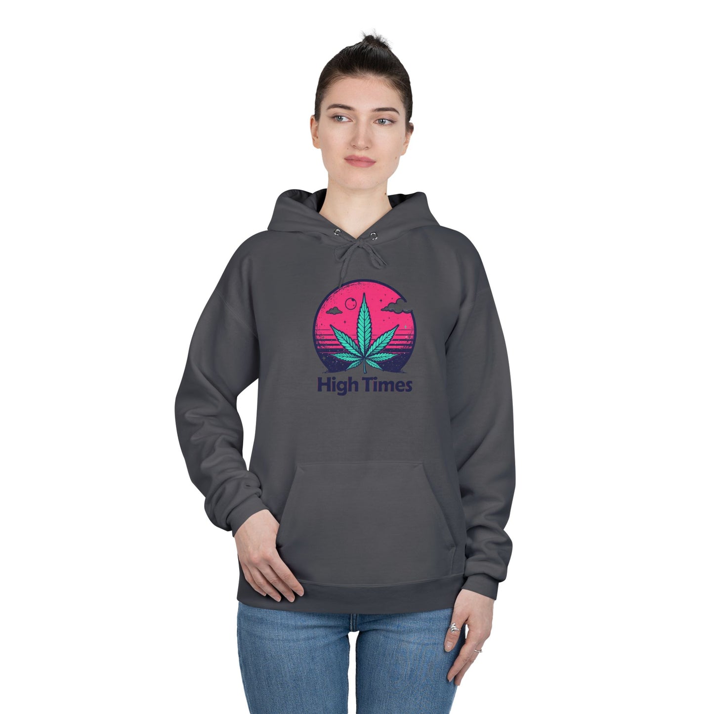 Eco-Friendly High Times Pullover Hoodie - Cannabis Vibes for Everyday Comfort