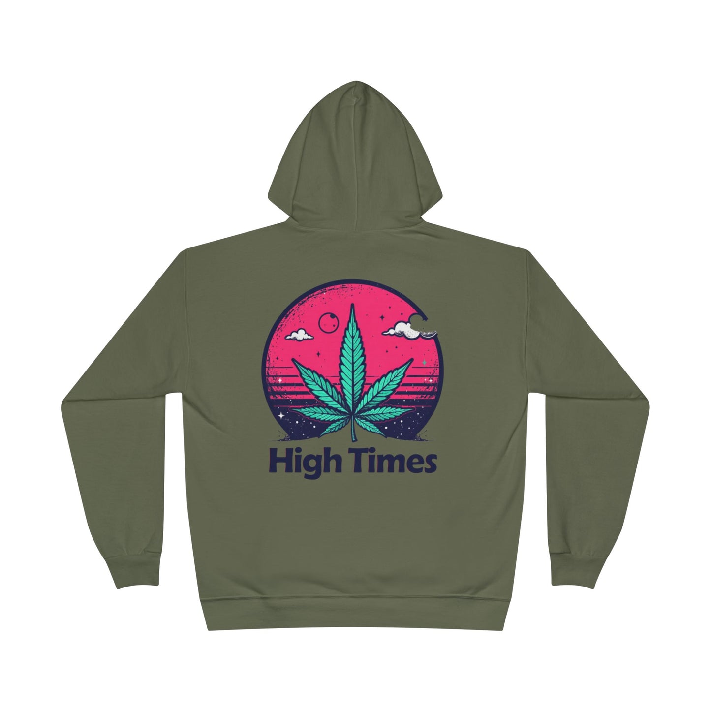 Eco-Friendly High Times Pullover Hoodie - Cannabis Vibes for Everyday Comfort