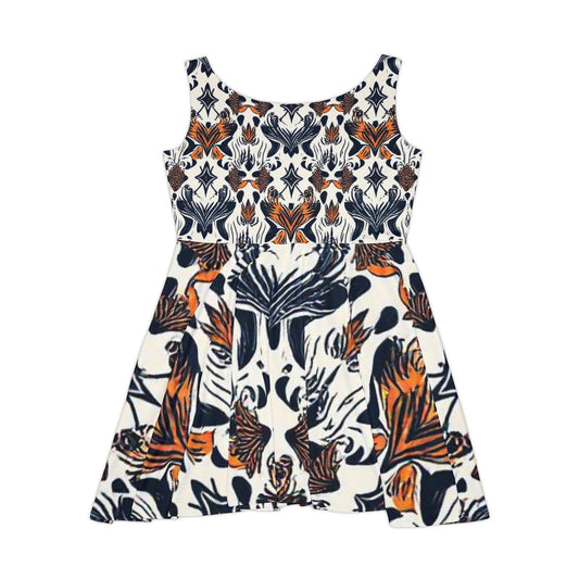Floral Print Women&#039;s Skater Dress - Stylish, Comfortable Summer Fashion