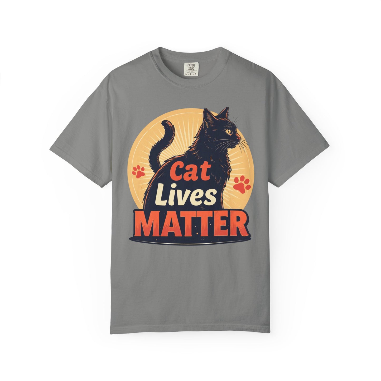 Cat Lives Matter T-Shirt - Unisex Garment-Dyed Tee for Cat Lovers