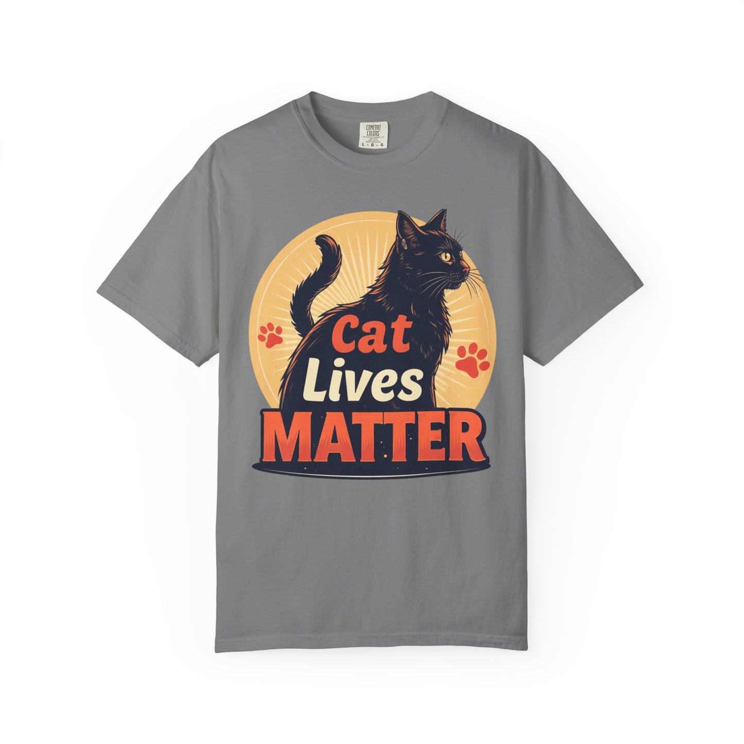 Cat Lives Matter T-Shirt - Unisex Garment-Dyed Tee for Cat Lovers