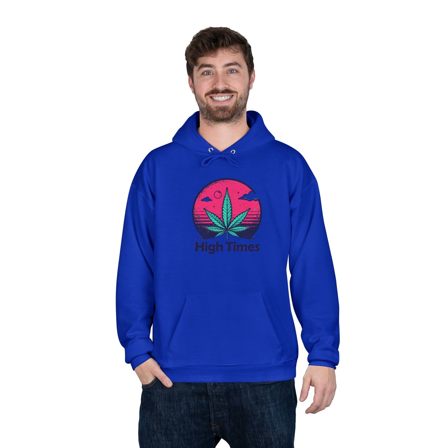 Eco-Friendly High Times Pullover Hoodie - Cannabis Vibes for Everyday Comfort