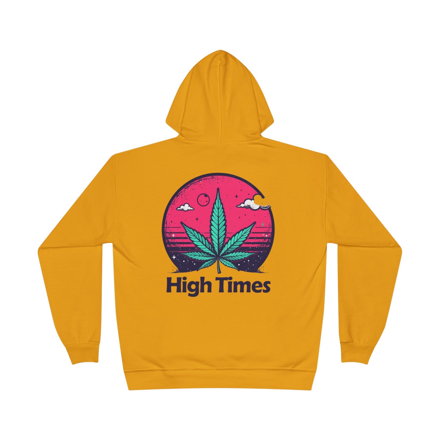 Eco-Friendly High Times Pullover Hoodie - Cannabis Vibes for Everyday Comfort