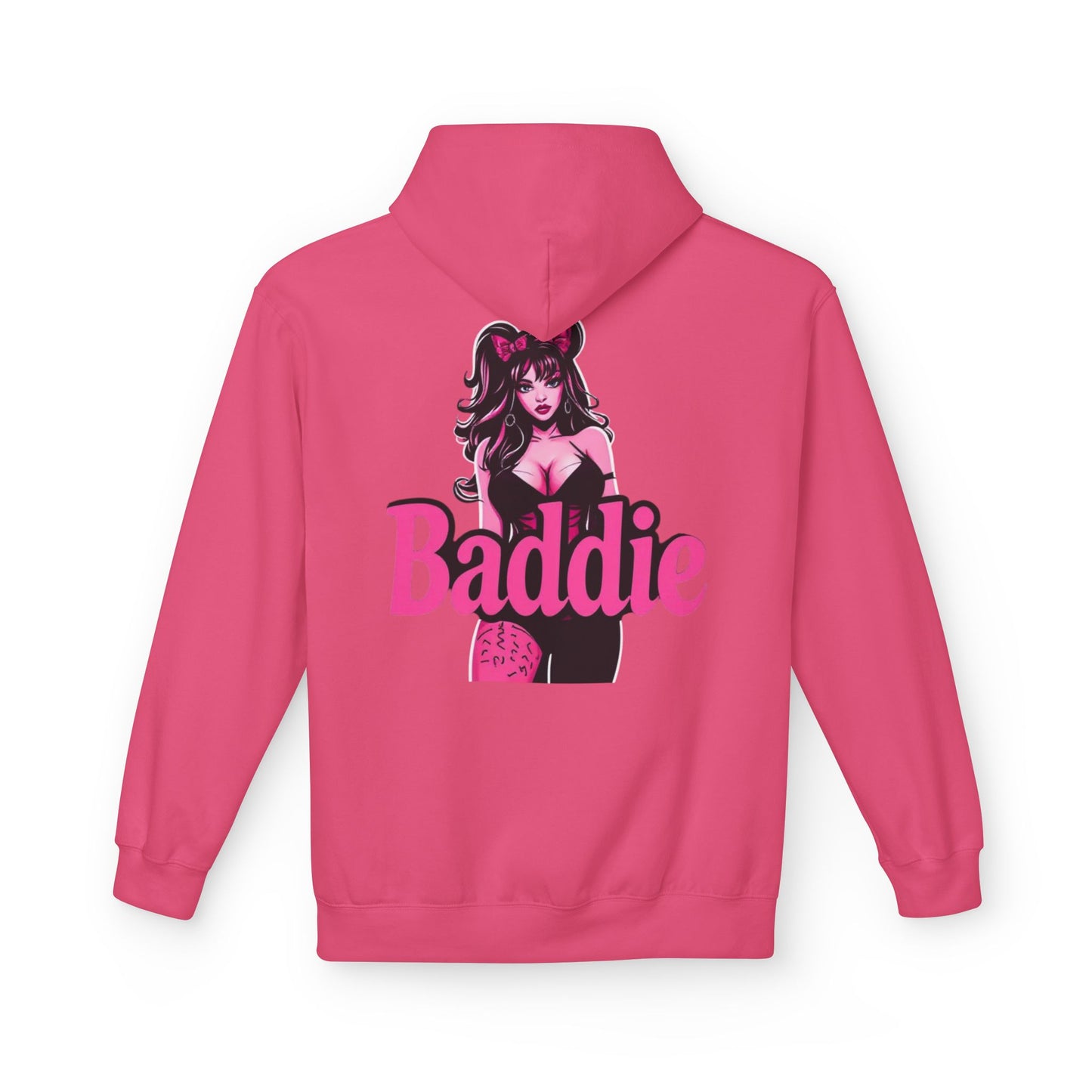 Baddie Hoodie — Retro Pinup Graphic Pullover for Trendy Streetwear