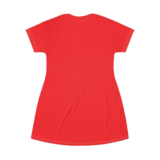 Cute Cat Love T-Shirt Dress - Adorable & Comfortable Dress for Cat Lovers