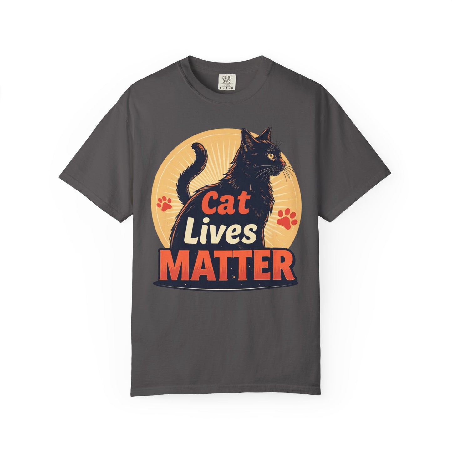 Cat Lives Matter T-Shirt - Unisex Garment-Dyed Tee for Cat Lovers