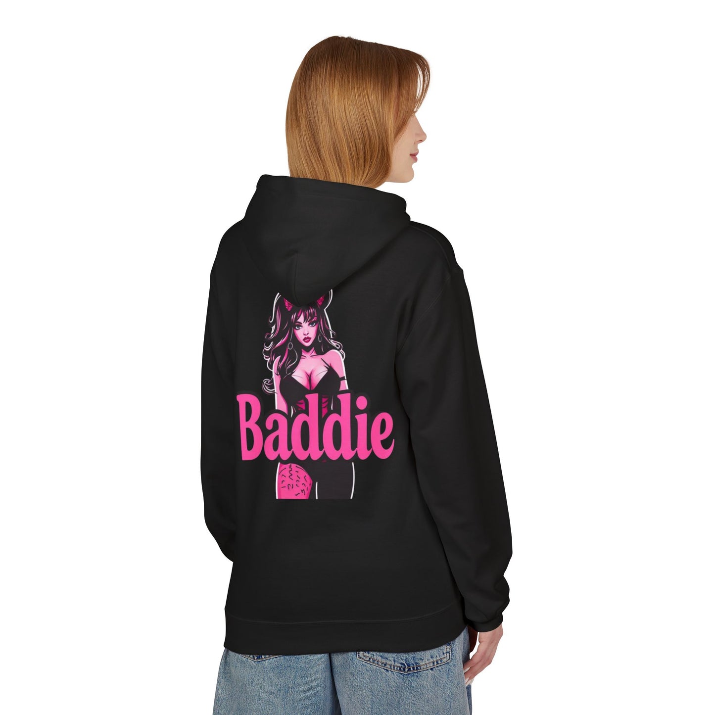 Baddie Hoodie — Retro Pinup Graphic Pullover for Trendy Streetwear
