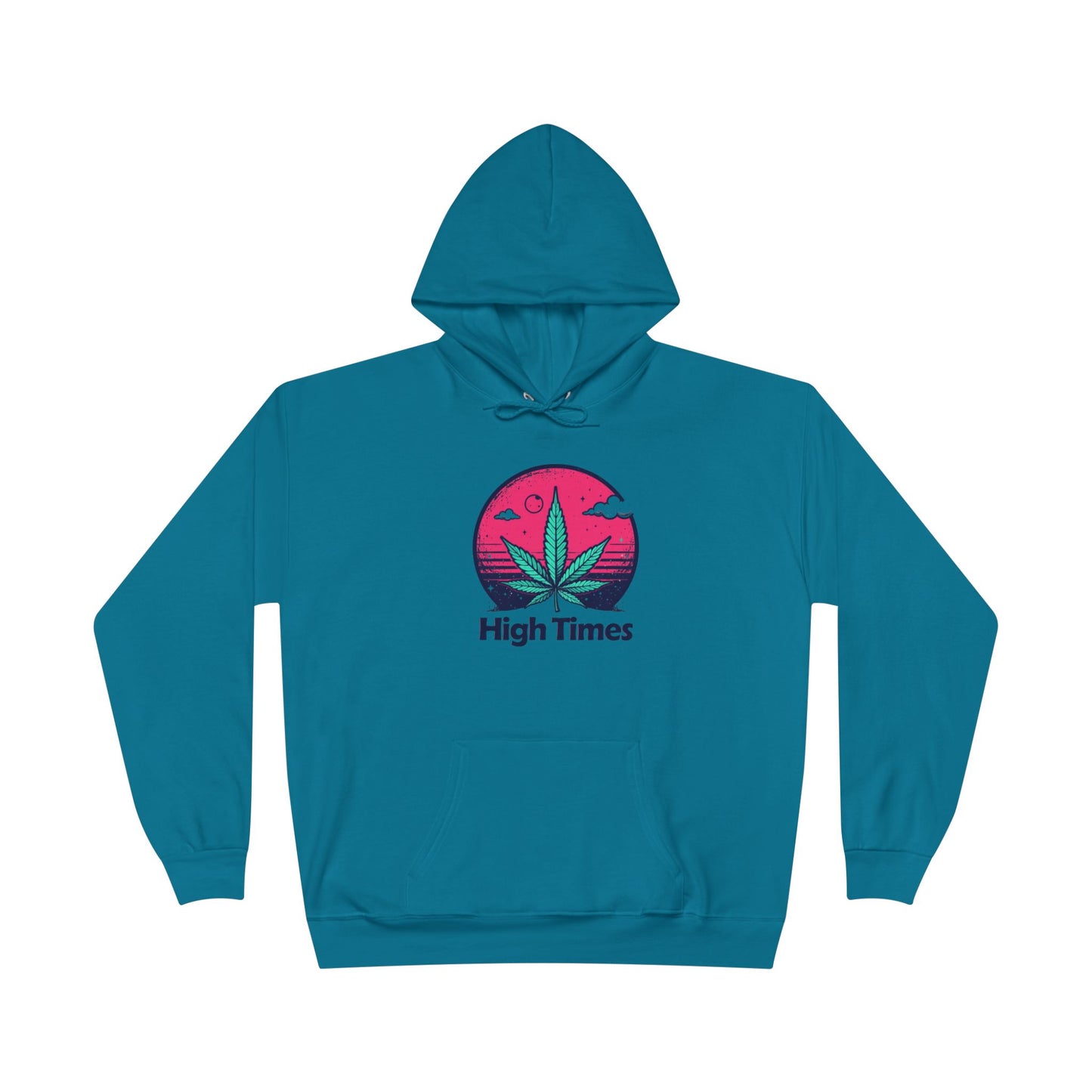 Eco-Friendly High Times Pullover Hoodie - Cannabis Vibes for Everyday Comfort