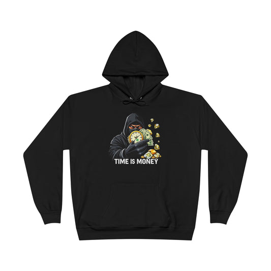 Eco-Friendly Money Motivator Hoodie for Entrepreneurs - "Time is Money" Design