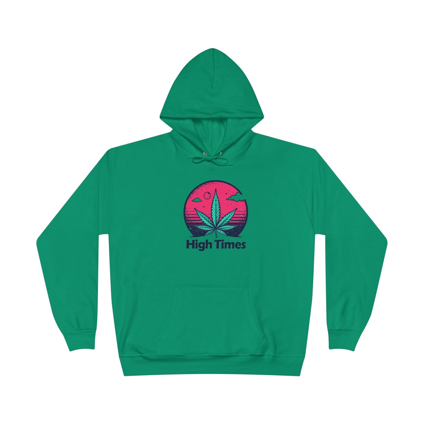 Eco-Friendly High Times Pullover Hoodie - Cannabis Vibes for Everyday Comfort