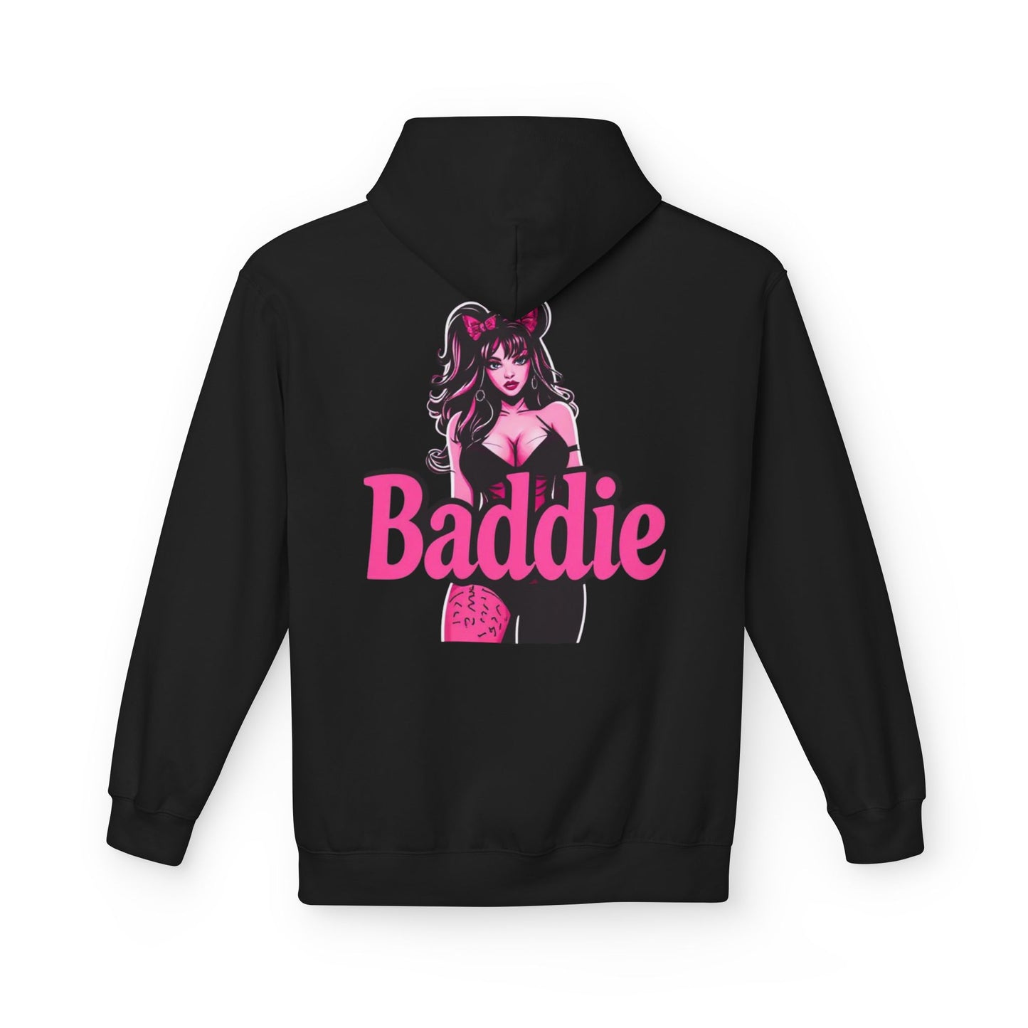 Baddie Hoodie — Retro Pinup Graphic Pullover for Trendy Streetwear