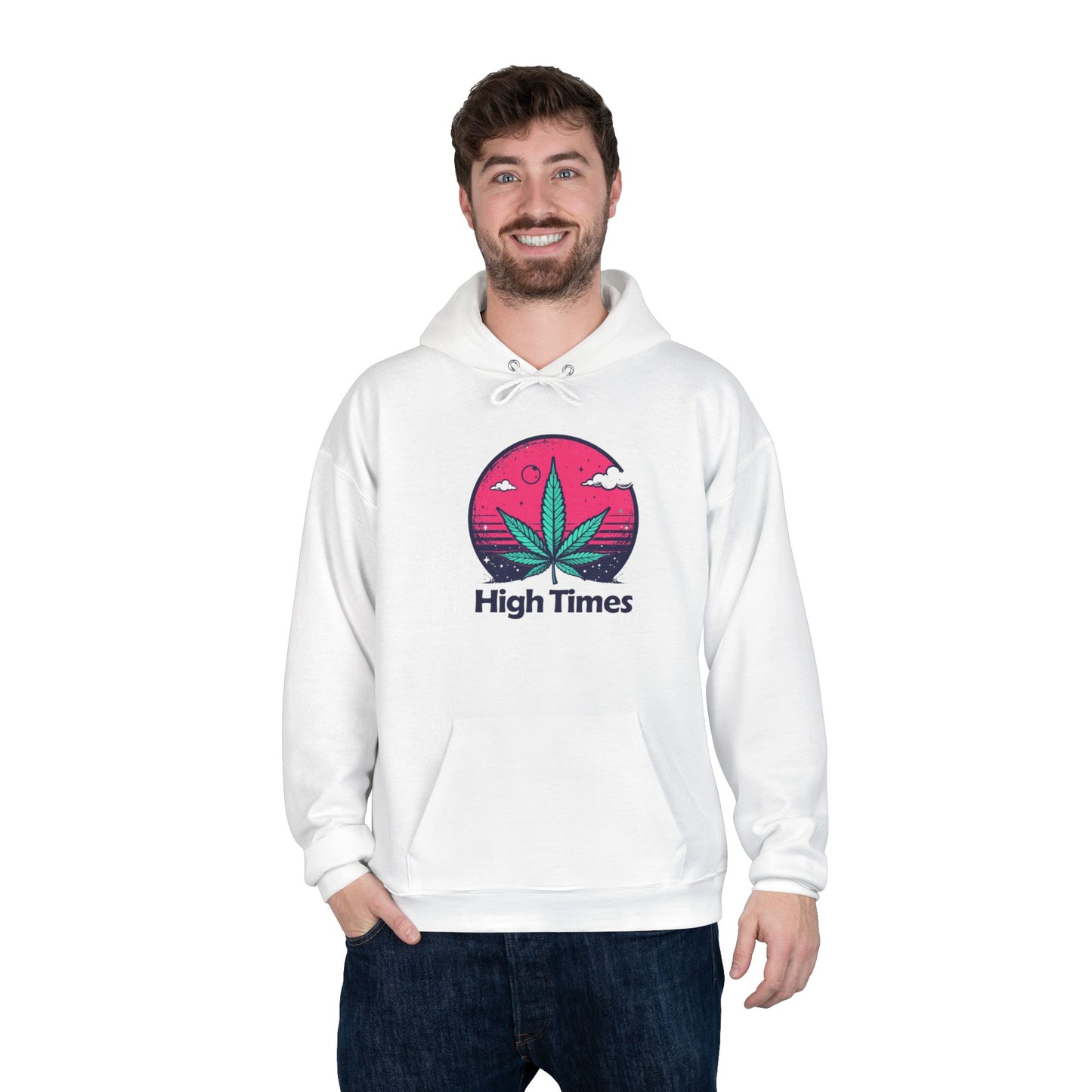 Eco-Friendly High Times Pullover Hoodie - Cannabis Vibes for Everyday Comfort