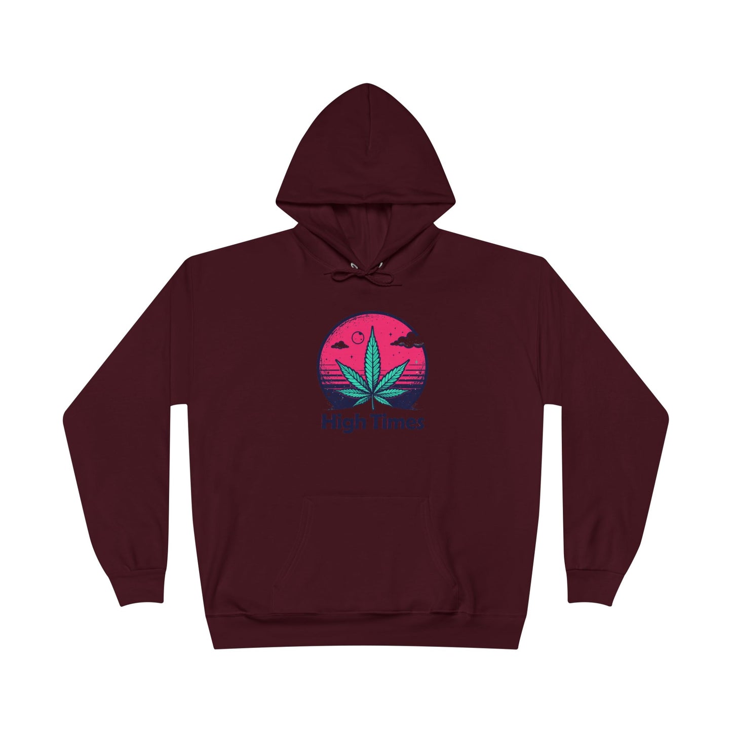 Eco-Friendly High Times Pullover Hoodie - Cannabis Vibes for Everyday Comfort