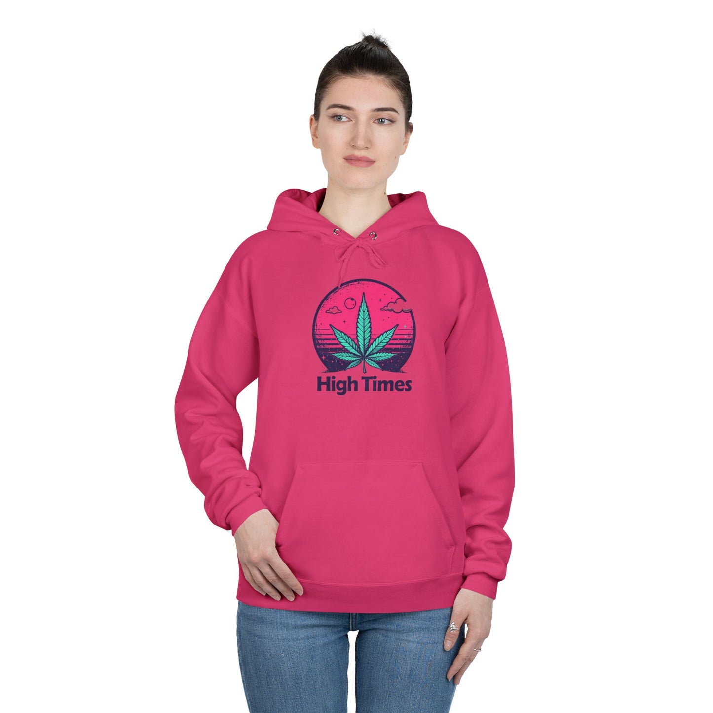 Eco-Friendly High Times Pullover Hoodie - Cannabis Vibes for Everyday Comfort