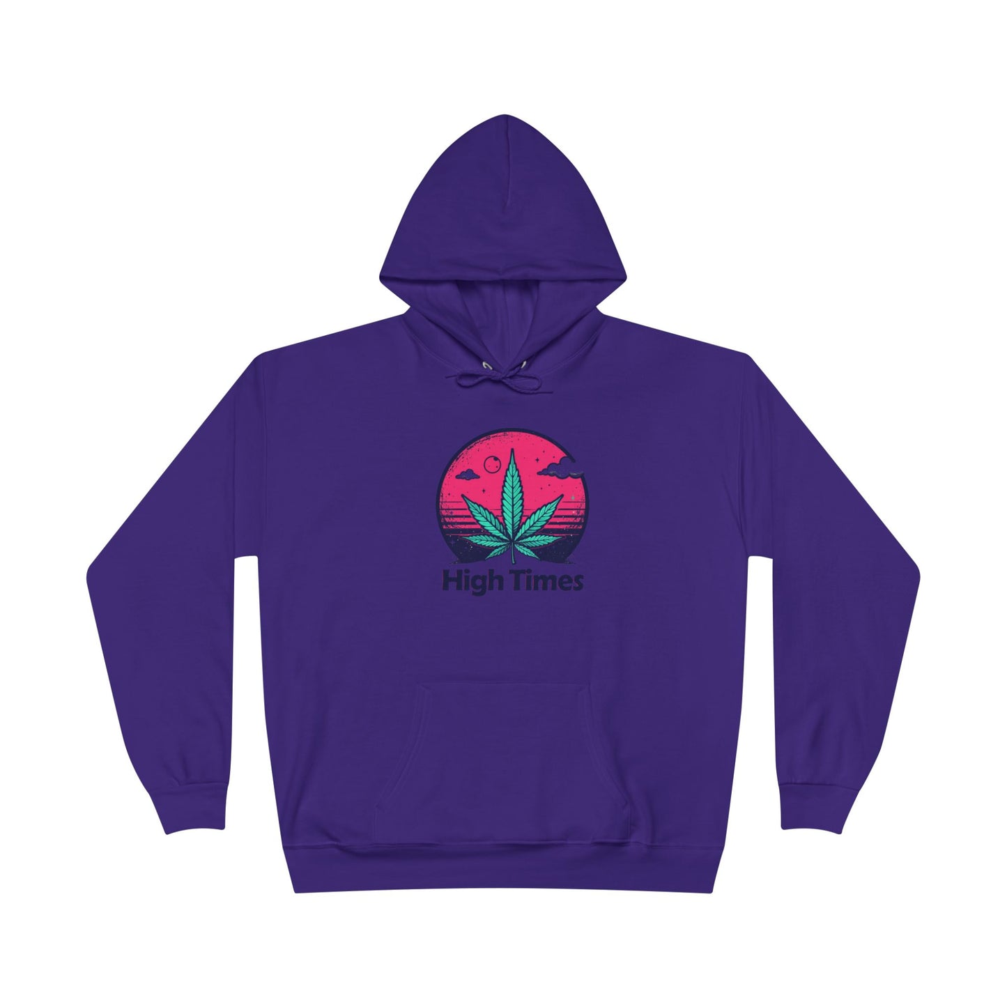 Eco-Friendly High Times Pullover Hoodie - Cannabis Vibes for Everyday Comfort