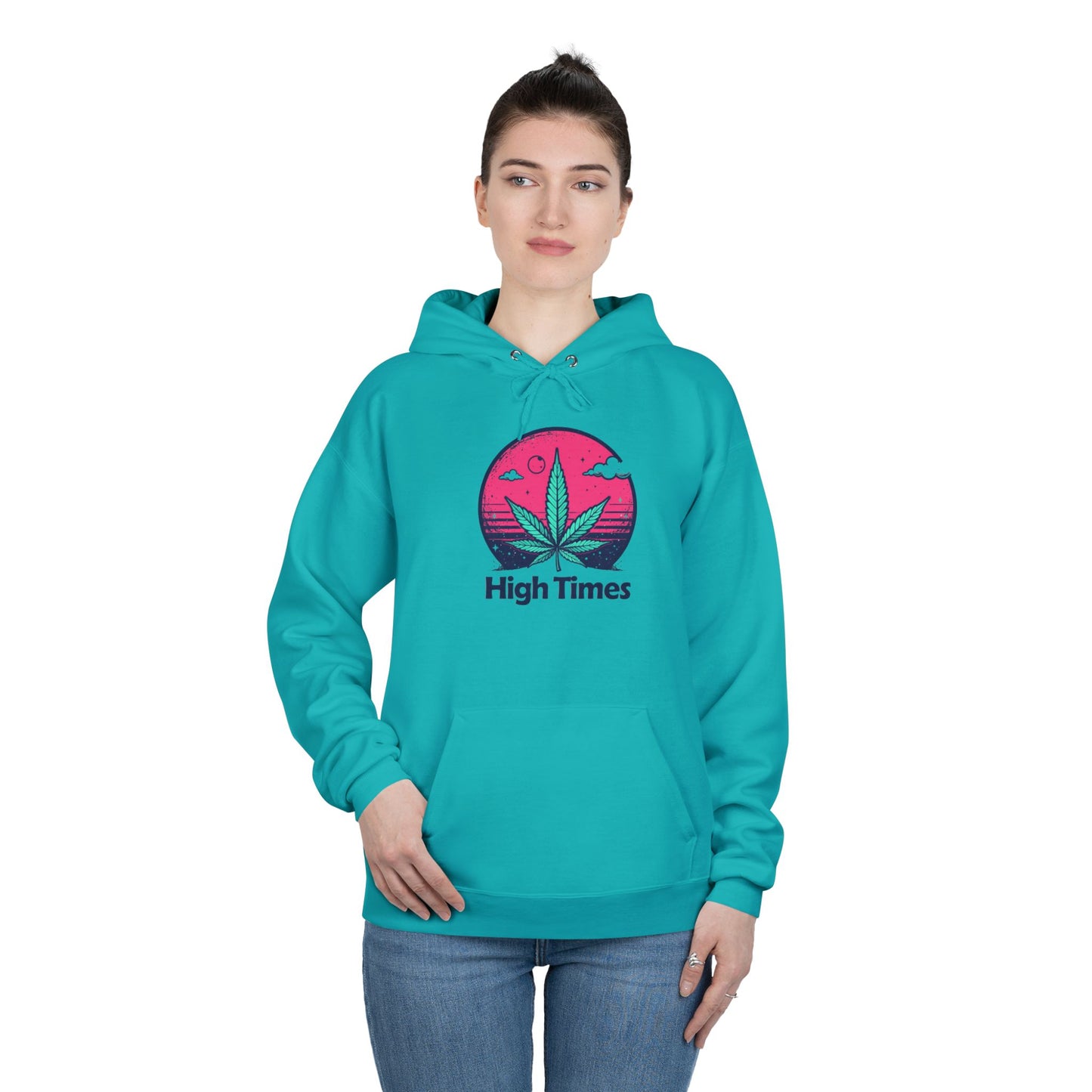 Eco-Friendly High Times Pullover Hoodie - Cannabis Vibes for Everyday Comfort