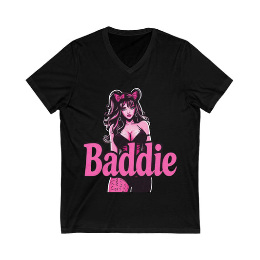 Baddie V-Neck Tee for Confident Fashion Lovers