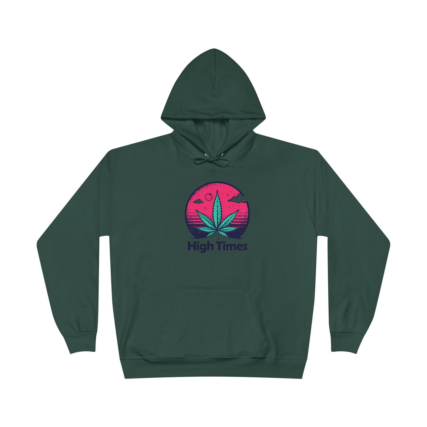 Eco-Friendly High Times Pullover Hoodie - Cannabis Vibes for Everyday Comfort