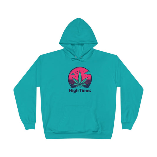 Eco-Friendly High Times Pullover Hoodie - Cannabis Vibes for Everyday Comfort