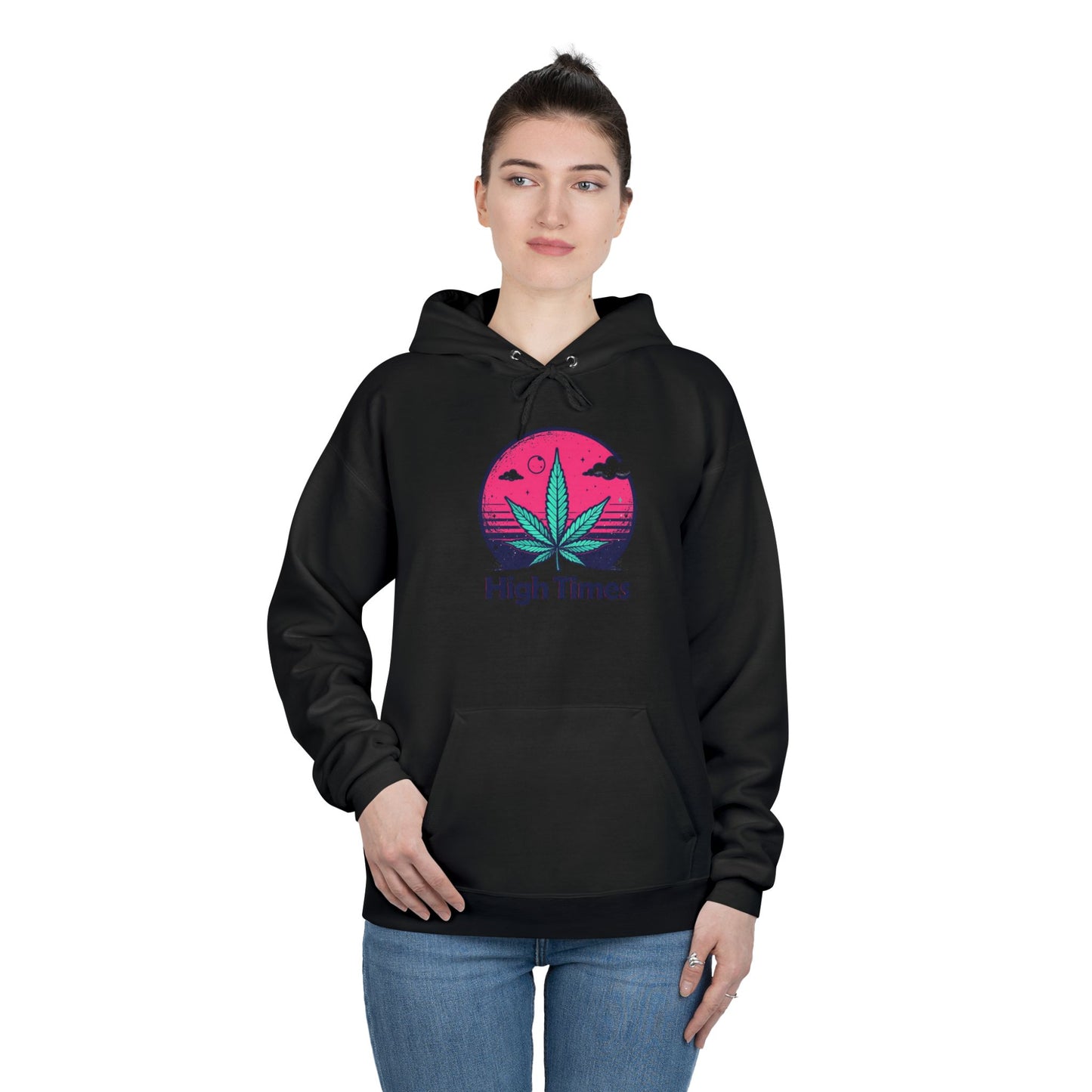 Eco-Friendly High Times Pullover Hoodie - Cannabis Vibes for Everyday Comfort