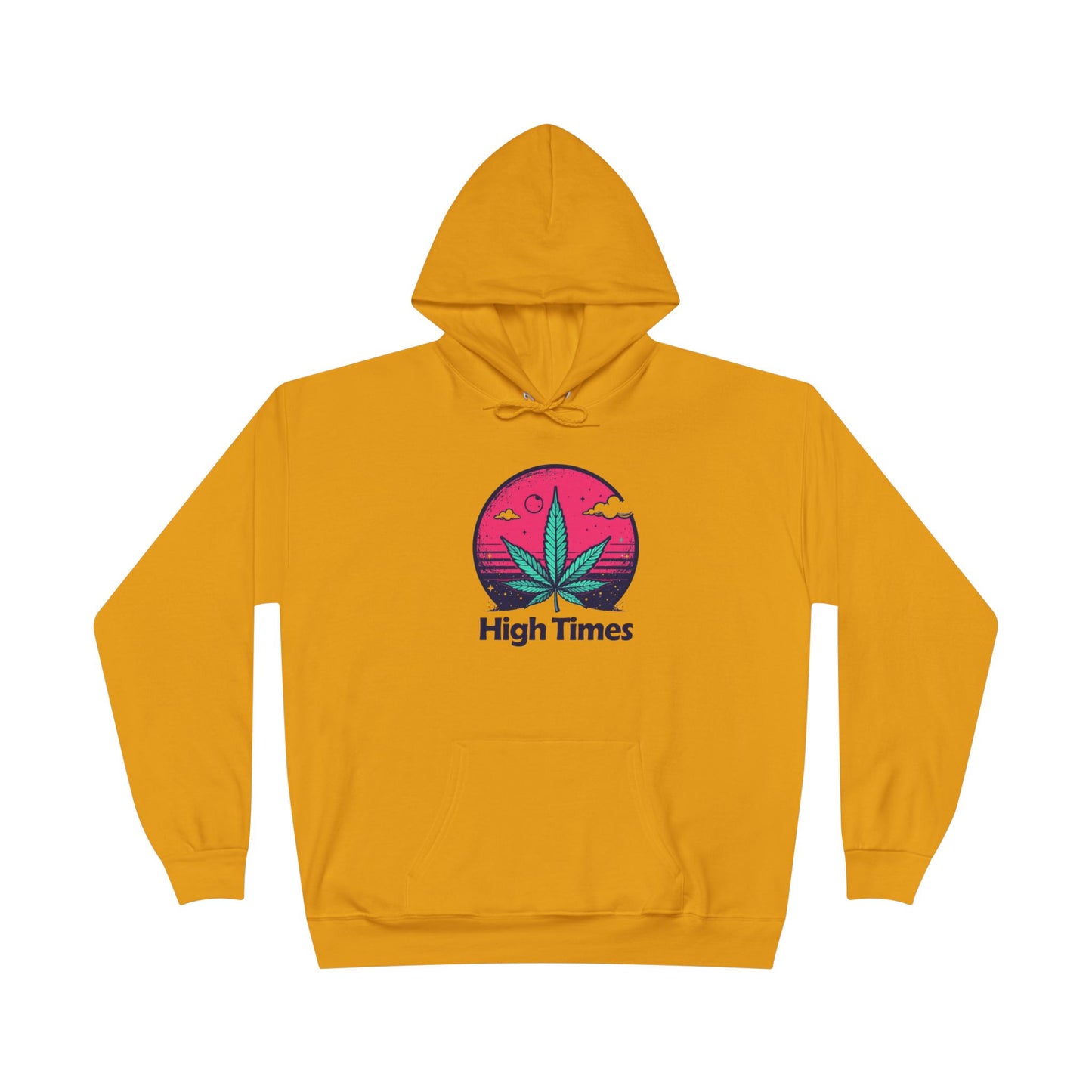 Eco-Friendly High Times Pullover Hoodie - Cannabis Vibes for Everyday Comfort